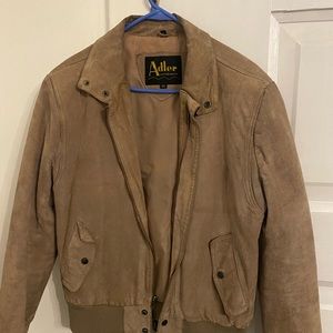 Alder 100% leather tan jacket retro! Size small mens